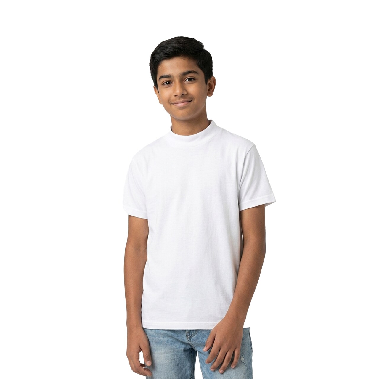 Hanes Essential-T Youth Crewneck Short Sleeve T-Shirt for School, Casual & Team Wear